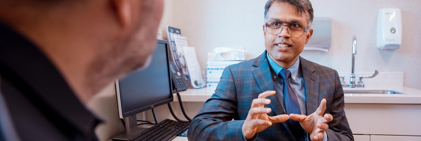Doctor talking with patient